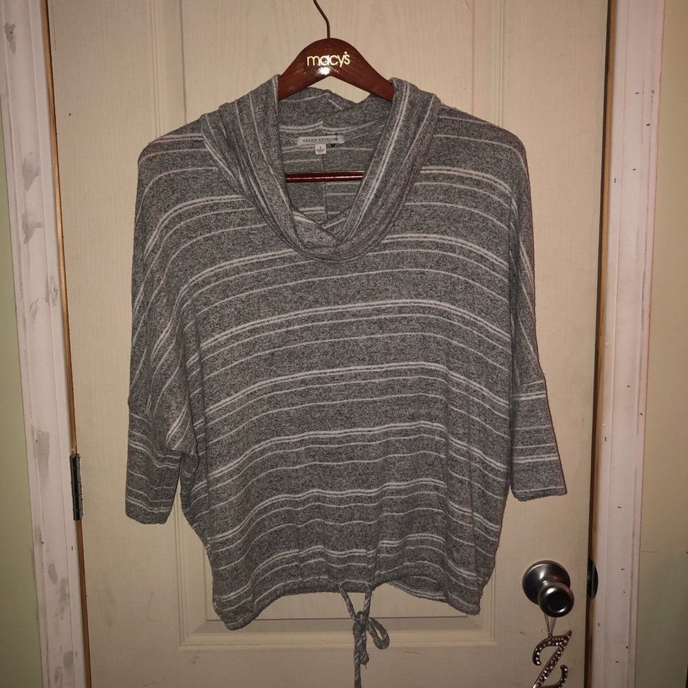 Green Envelope Sweater Blouse